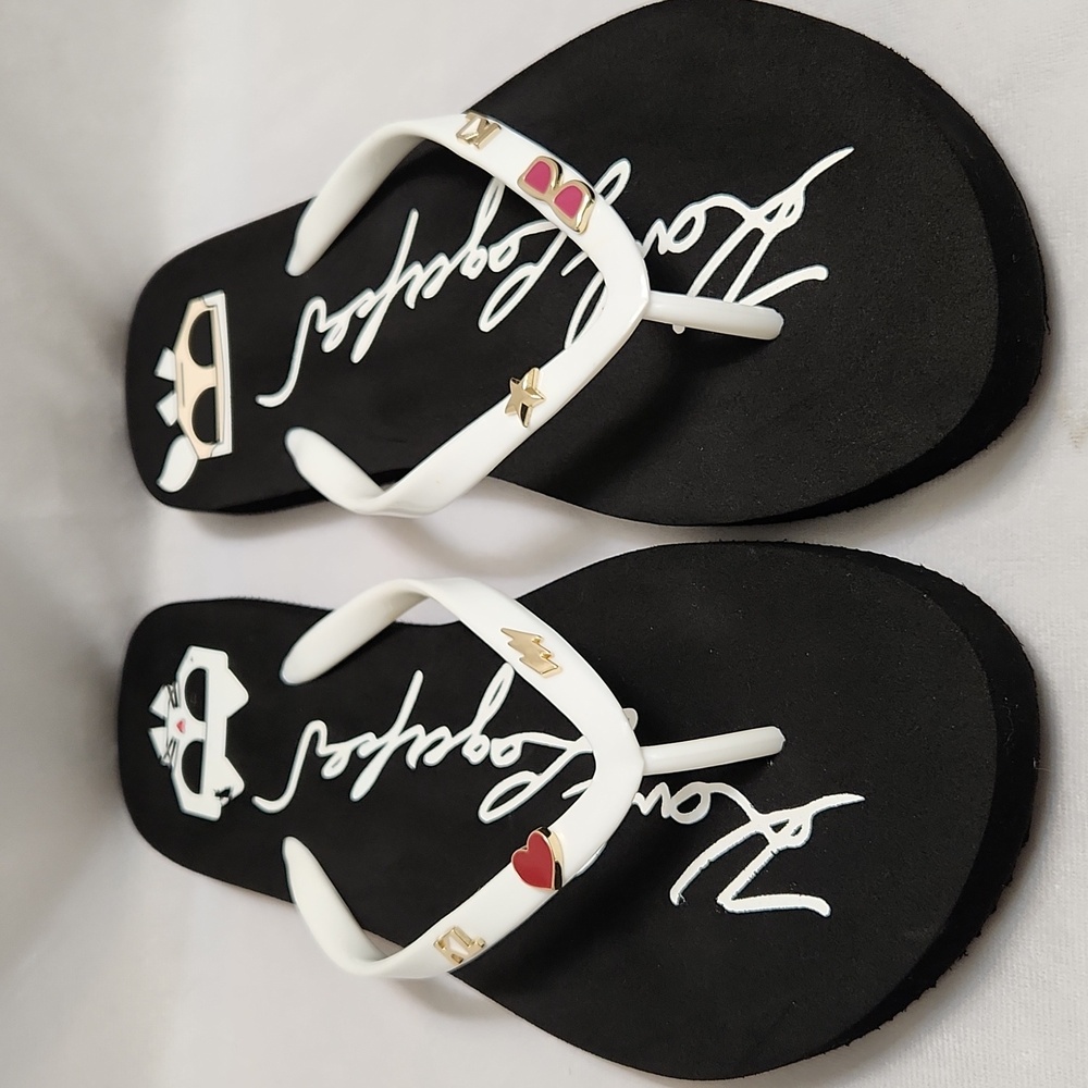 Karl Lagerfeld Black White Summer Sandals (W Size 9/10)